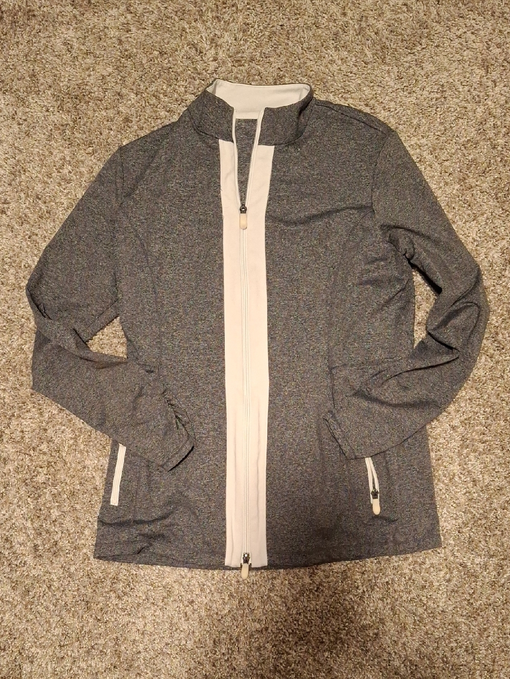 Chico's Gray Zip Front Jacket